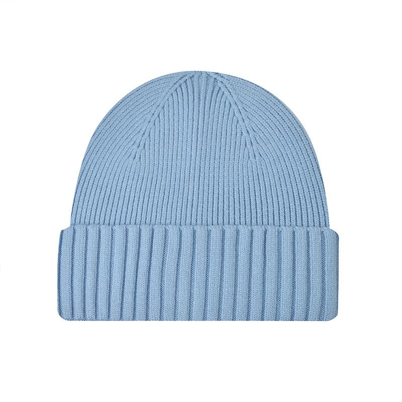 Solid color classic knitted hat men's casual versatile student couple cold hat women's autumn and winter warm wool hat