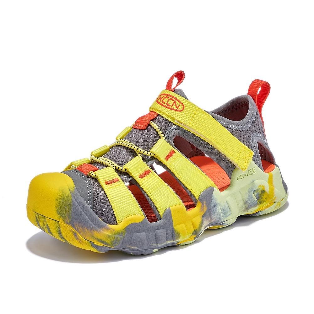 Kids Colorful Closed Toe Sandals Summer Outdoor Beach Shoes Non-Slip Hiking Wading Sandals for Boys Girls