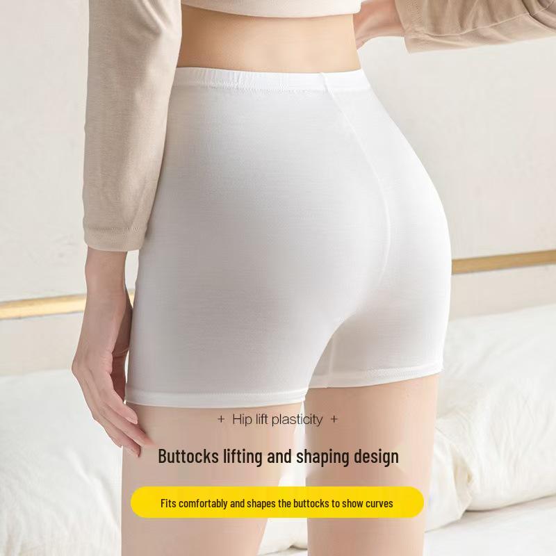 Women's Anti-Exposure Seamless Safety Shorts - Thin Ice Silk, Butt-Lifting, No Roll-Up, Wear Alone or as Base Layer