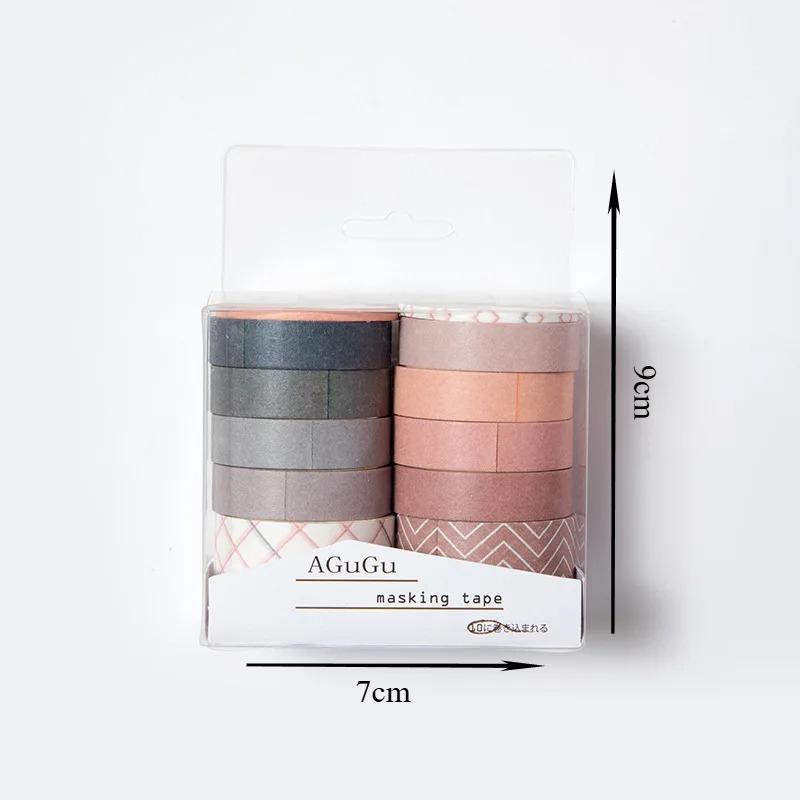 10 Rollen Kawaii Washi Tapes Set Schulsachen Niedliche Aufkleber Masking Tape Ästhetische Schreibwaren Scrapbooking Journal Dekoration