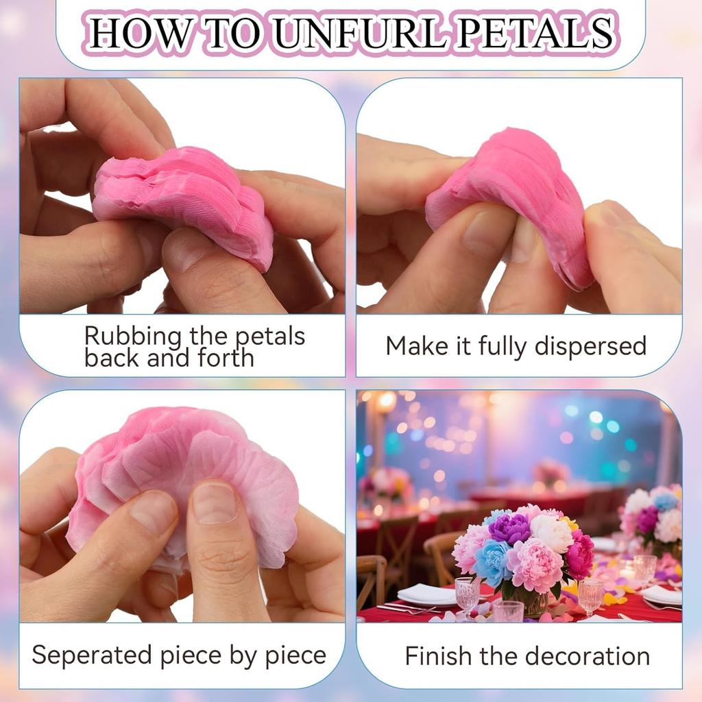 1200PCS Artificial Rose Petals, Multicolor Fake Flower Petals, Exquisite Colorful Rose Petals for Valentines Day, Fake Petal Flower Decoration for