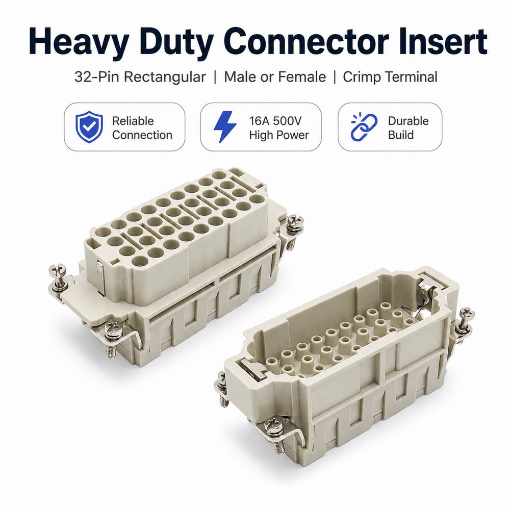 Waterproof Heavy Duty Connector Industrial Connector Insert Control Cabinet Accessories