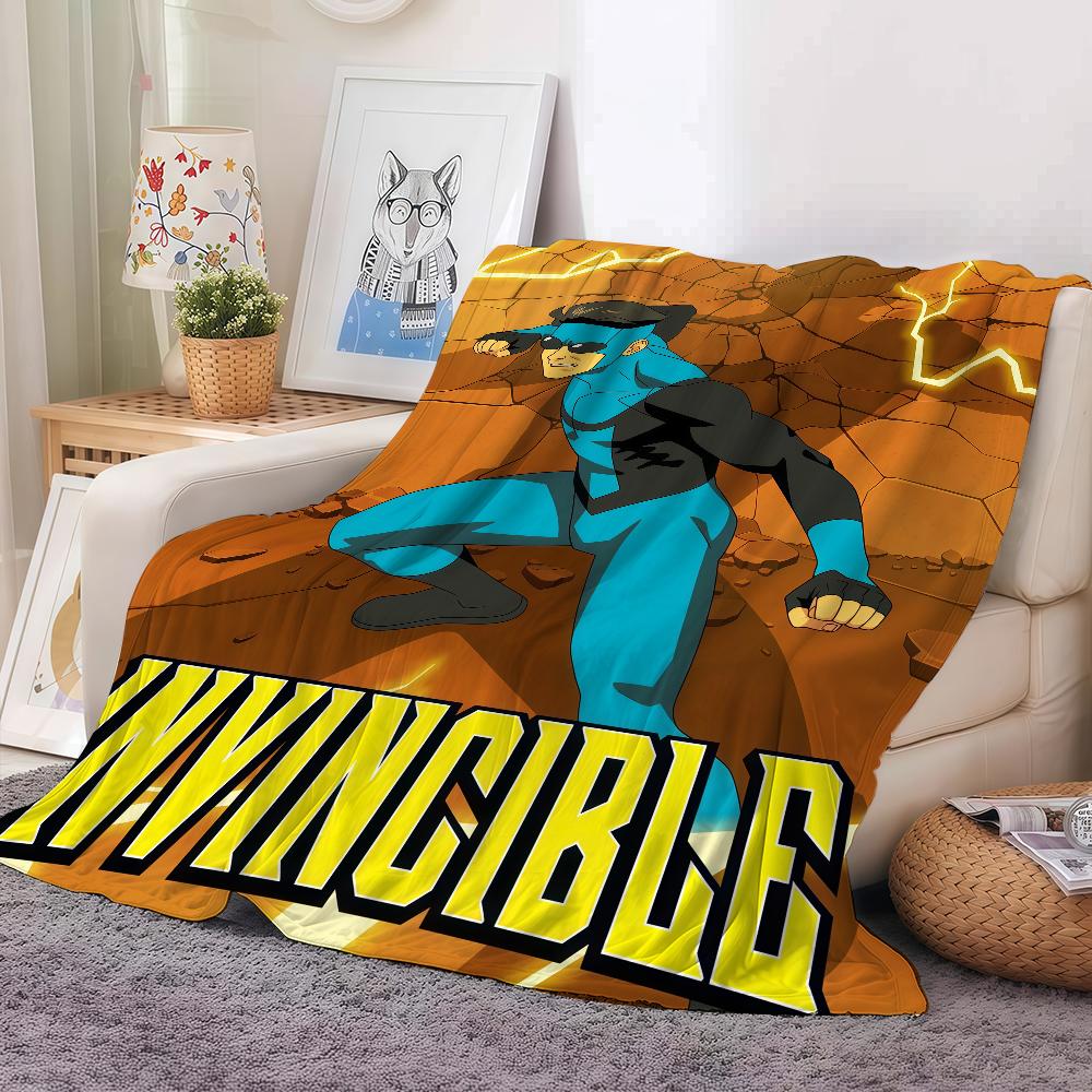 

Аніме I-Invincible Мультяшна ковдра Тепла та м яка Підходить для спальні Вітальні Дивана Ліжка Офісу Подорожей Кемпінгу 80x60in