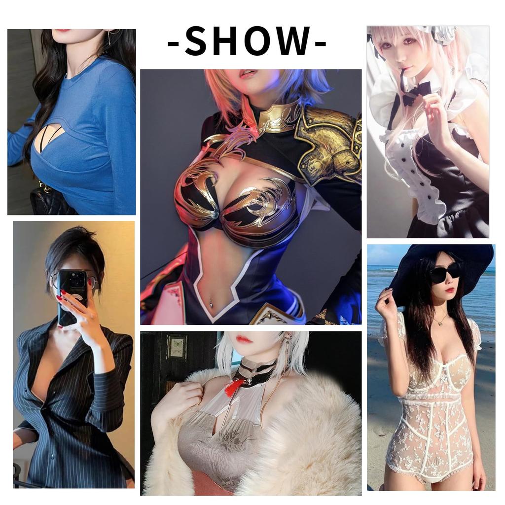 Silicone Round Artificial Evil Girl Uma Shaking Fake Breast Silicone Breast F Cup Asian Yellow [YEEFAIRY] Breasts, Crossdresser, Collar, Breasts,