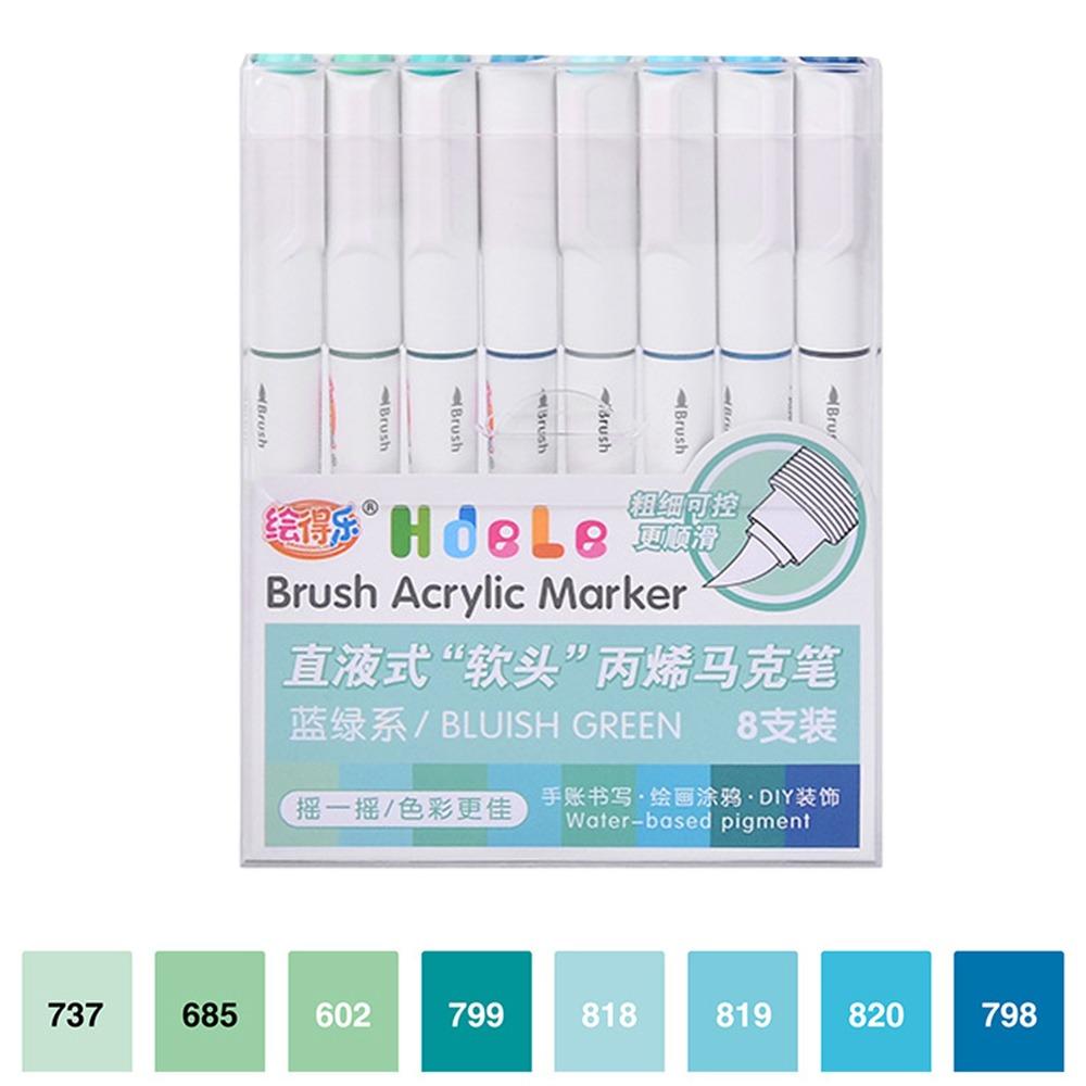 Quick-Drying Acrylic Marker Pen Softhead Art Watercolor Pen Straight Liquid Marker  Calligraphy