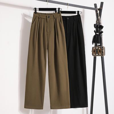 DIMANAF 2024 Plus Size New Long Pants Women Elastic Loose High Waist Harem Vintage Solid Loose Casual Basic Trousers Wide Leg Pants
