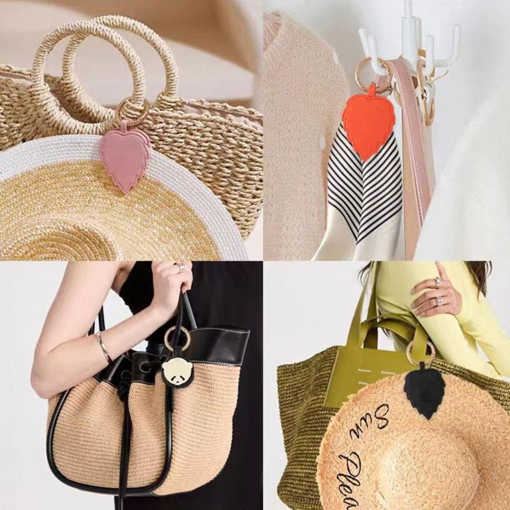 Panda Pu Leather Magnetic Hat Clip Anti-lost Organizer Gadget Detachable Hat Holder  Outdoor
