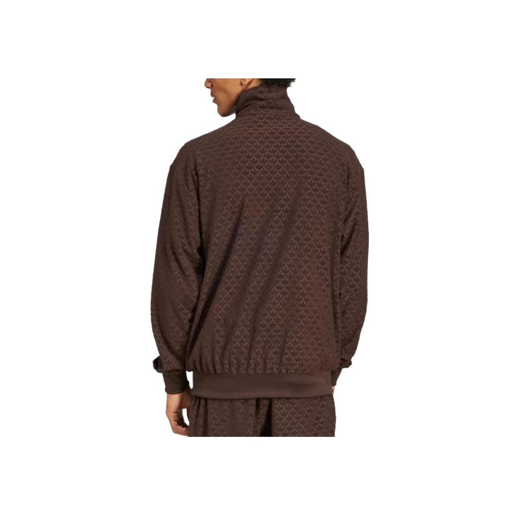 Adidas Originals Monogram Track Top Casual Comfortable Soft Versatile Jacket Men Jackets Dark-Brown JP4419