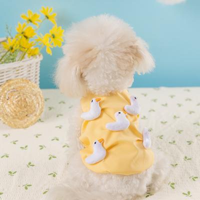 25 Years Spring and Summer Puppy Dog Clothes Cute Three-dimensional Duck and Duck Dress Thin Teddy Cat Pet Clothes