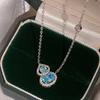 Blue gourd pendant necklace light luxury niche design collarbone chain fashion temperament item decoration