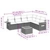 7-teiliges Gartensofa-Set mit Kissen Beige Poly-Rattan