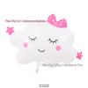 White Cloud Rainbow Bridge Balloon with Smiley Face and Tassel - Cute Party Decoration