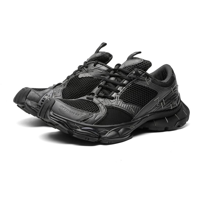 

Оригинальные кроссовки мужские высококачественные сетчатые дышащие удобные плоские уличные спортивные женские теннисные туфли роскошный дизайн теннисные туфли 36 чёрный