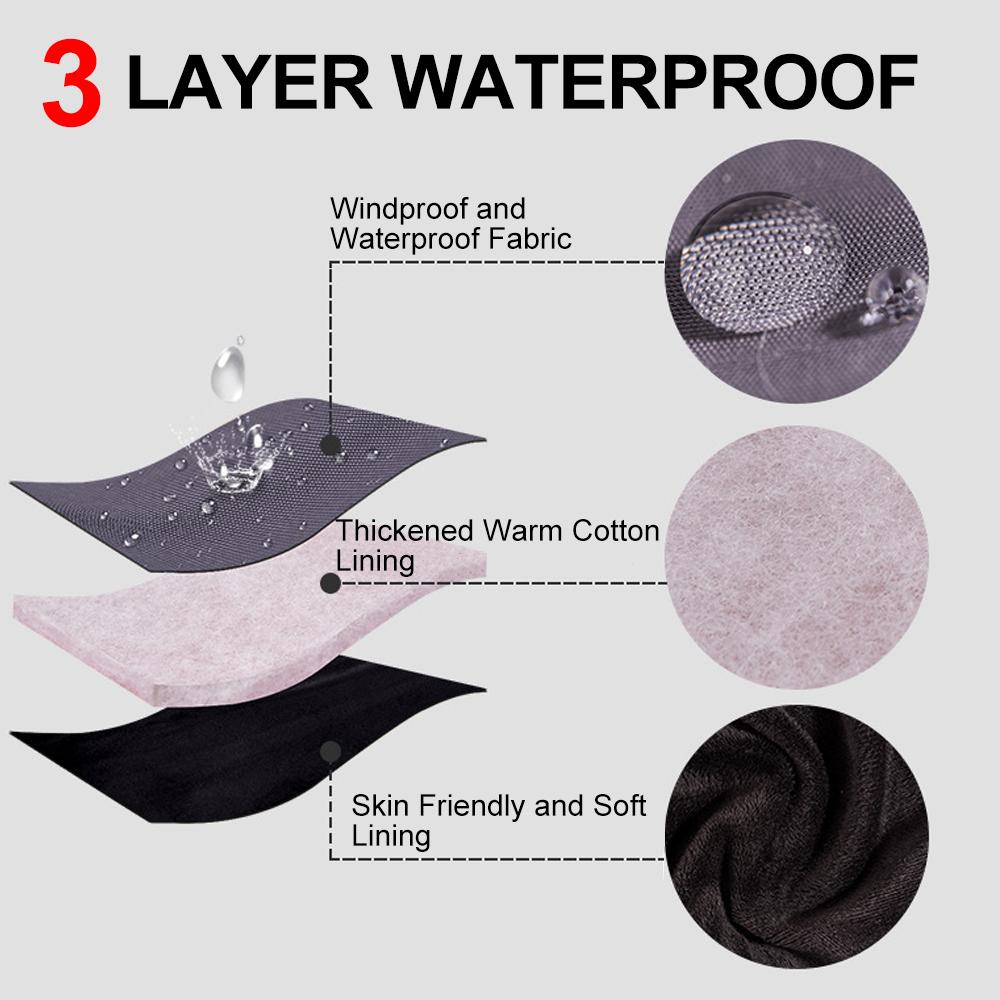 Thick Warm Dog Clothes 3 Layer Winter Big Dog Jacket Reflective Pet Outfit Clothing Soft for Medium Large Dogs French Bulldog