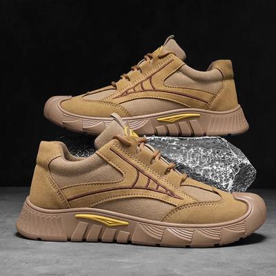 Men's Shoes Trendy Shoes 2024 New Anti-kick and Anti-collision Casual Labor Insurance Shoes Outdoor Low-top Men's Baotou Hiking Shoes