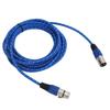 Microphone Cable Blue Woven 3 Pin XLR Male To Female O Cable Accessory 5m  16.4ft
