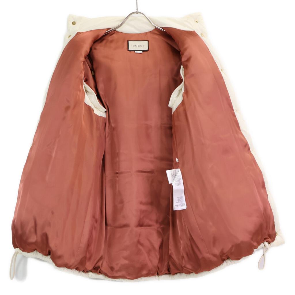 GUCCI 609338 20AW 2WAY Padded Coat with Faux Fur Sleeves coat 36 whiteUsed