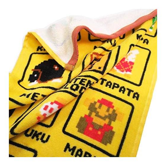 Marushin Face Towel Nintendo Mario 34 x 80cm Dot Icon 100% Cotton 4485003800