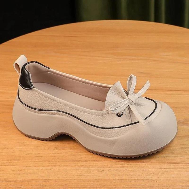 

Туфли Мэри Джейн на платформе с бантом, дизайнерские туфли на среднем каблуке, повседневная обувь, осень 2024, новые сандалии, женские туфли для ходьбы 40