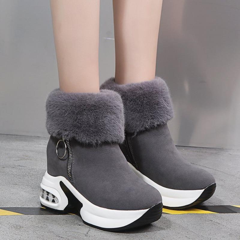 Winter Women's Platform Snow Boots Suede Comfort Warm Ankle Cotton Shoes Trend Cold Resistant Thick Sole Women Boots Botas Mujer