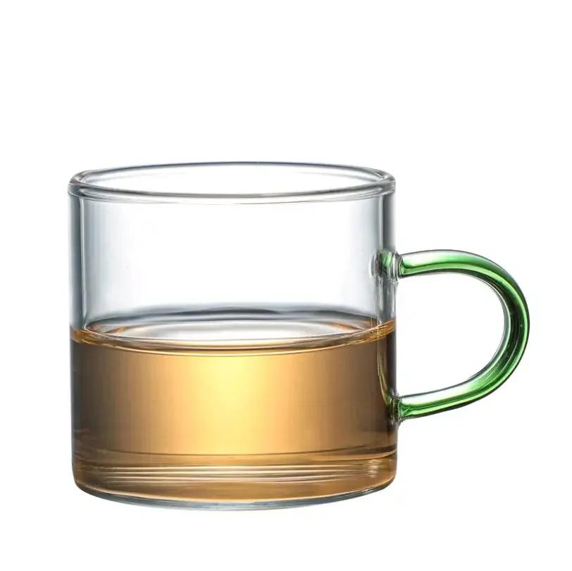 100ML Transparent Glass Cup Tea Cups Heat-Resistant Cup Anti-Scalding