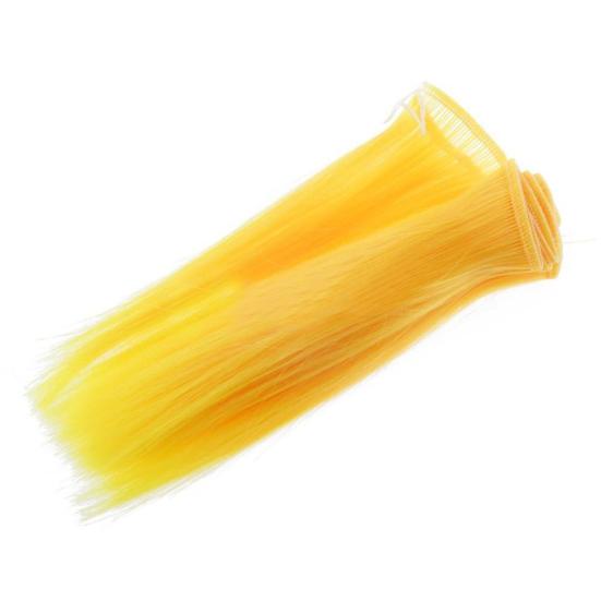 

15см DIY Красивый Высокотемпературный Шелковый Прямой Парик Кукольные Аксессуары