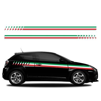 2PCS Car Door Side Stickers For Alfa Romeo Mito Sport Graphics Vinyl Film Decals Auto Body Exterior DIY Decoration Accessories