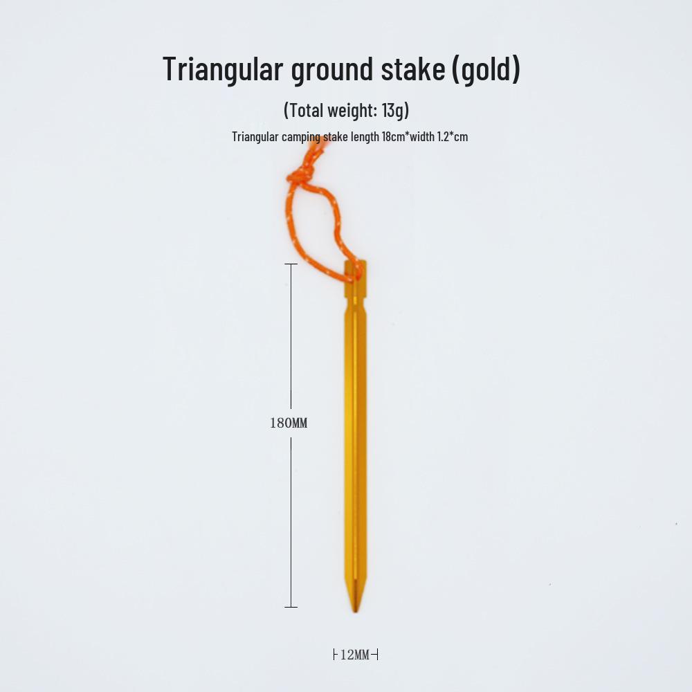 18cm Triangular Outdoor Tent Stakes with Reinforced Ropes - Camping Canopy Accessories