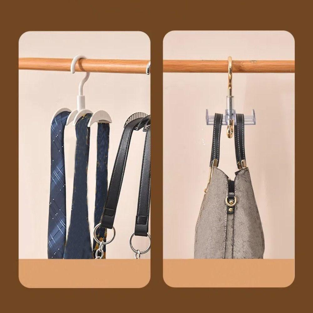 New Wardrobe Hanging Bag Hanger Space Saving Thickening Bag Storage Rack Rotating Closet Handbag Holder Wardrobe