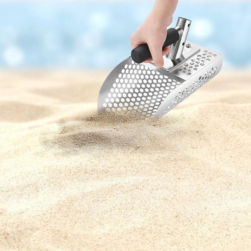 

Stainless Steel Sand Scoop Metal Detecting Tool Adjustable Length Handle Fast Sifting Shovel Multi-Function for Treasure Hunting China Mainland