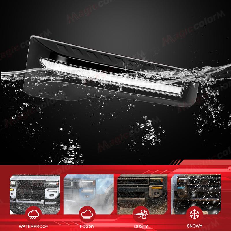 3-colors DRL For Toyota Land Cruiser 250 Prado LC250 2024 2025 Daytime Running Light Turn Signal Lamp Driving Light