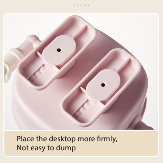 Cartoon Pen Holder Multifunctional Makeup Brush Holder Kitchen Storage Cup Cute Desk Organizer with Lid for Office Home