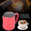 350ml Stainless Steel Milk Frothing Jug Frother Coffee Latte Container Cup Coffee UtensilsRose Red