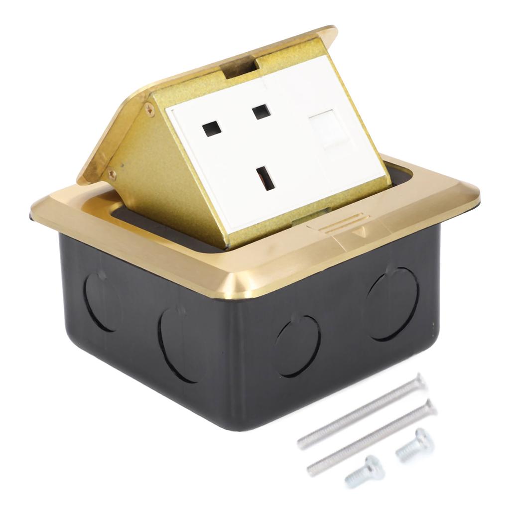 Pop Up Socket Table Power Outlet Receptacle UK Standard with Network Interface 250V