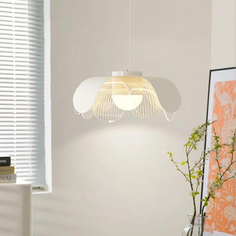 New Nordic Modern Flower LED Chandelier Eye Protection Dining Room Bedroom Simple Full Spectrum Dining Room Chandelier
