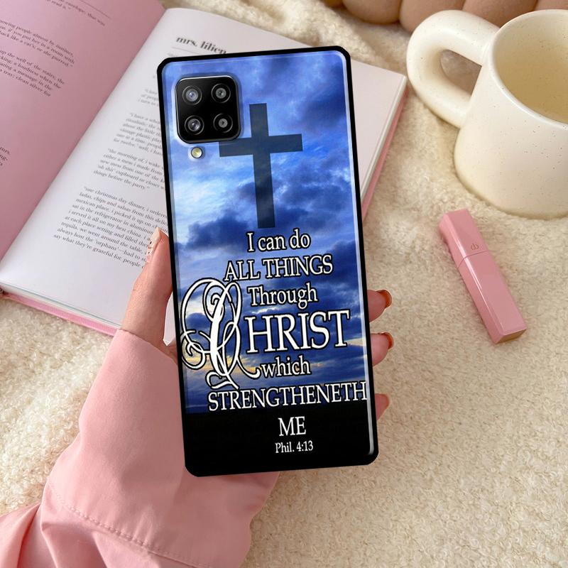 Christian Jesus Christ Bible Verse For Samsung Galaxy A06 A16 A26 A36 A56 A52 A53 A33 A13 A34 A54 A14 A15 A35 A55 A22 A32 Case