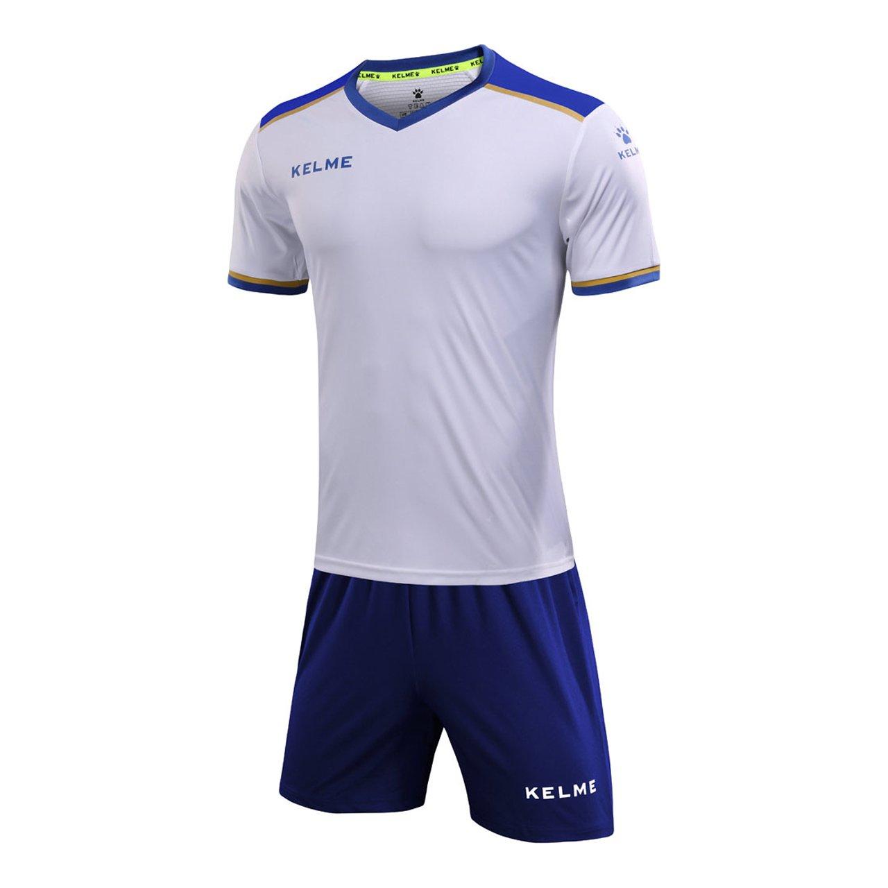 Kelme Football Shirt and Pants Set, 3871001, 111, White/R Blue, XL