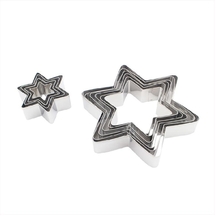 10 PCS Food-Grade Stainless Steel Star Theme Christmas Cookie Cutter Baking Gift
