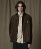GLW Leather Patch Corduroy Shirt Brown