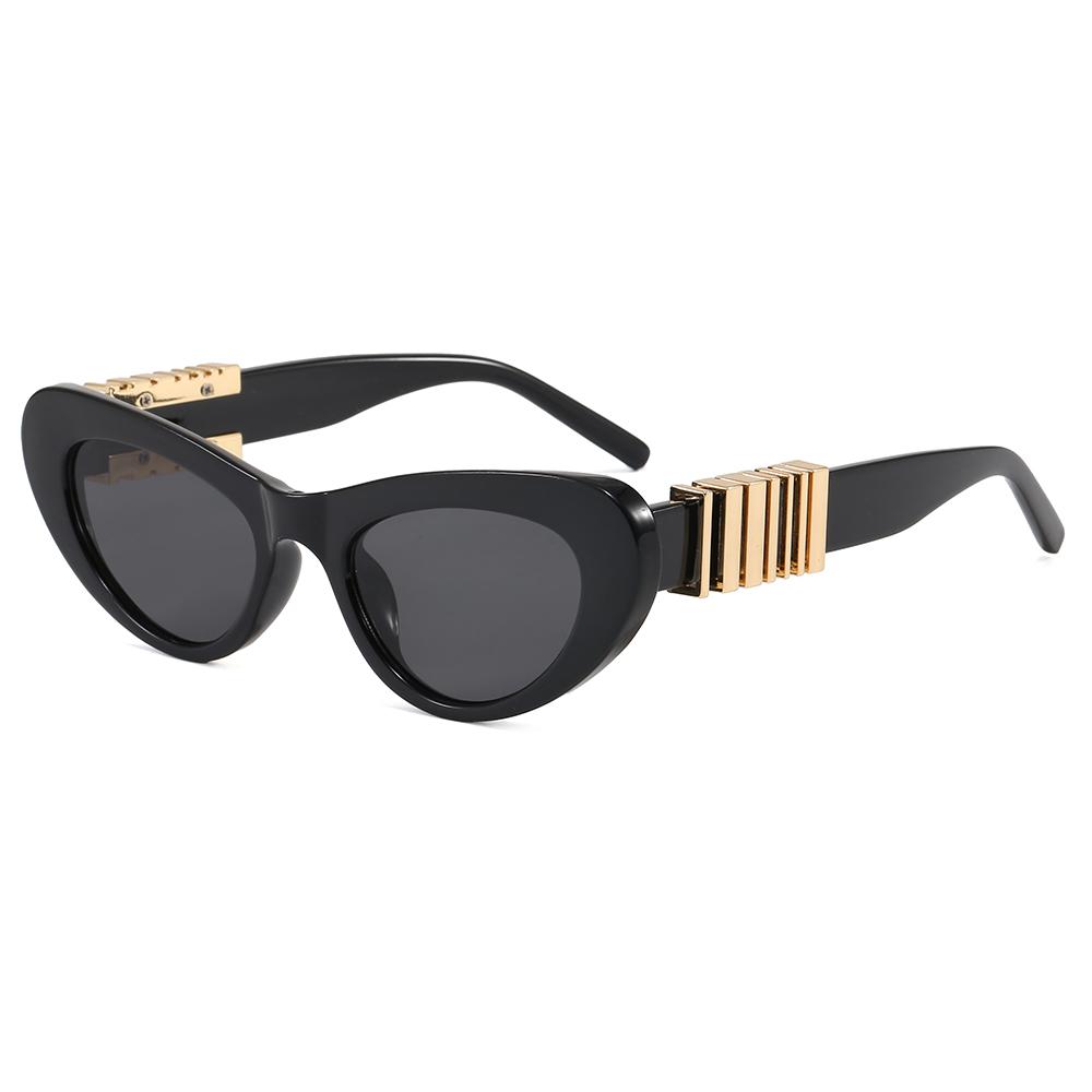Superhot Eyewear 24306 Fashion 2026 Retro Luxury Cat Eye Shades UV400 Protection Sunglasses for Women C1_Black