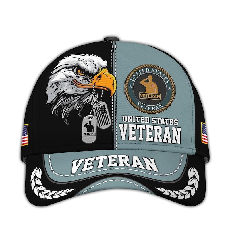 Us Veteran Baseball Cap – Military Veteran Hats, Patriotic Ball Cap, Adjustable Tactical Cap, Gift For Veterans Day, Bold Eagle