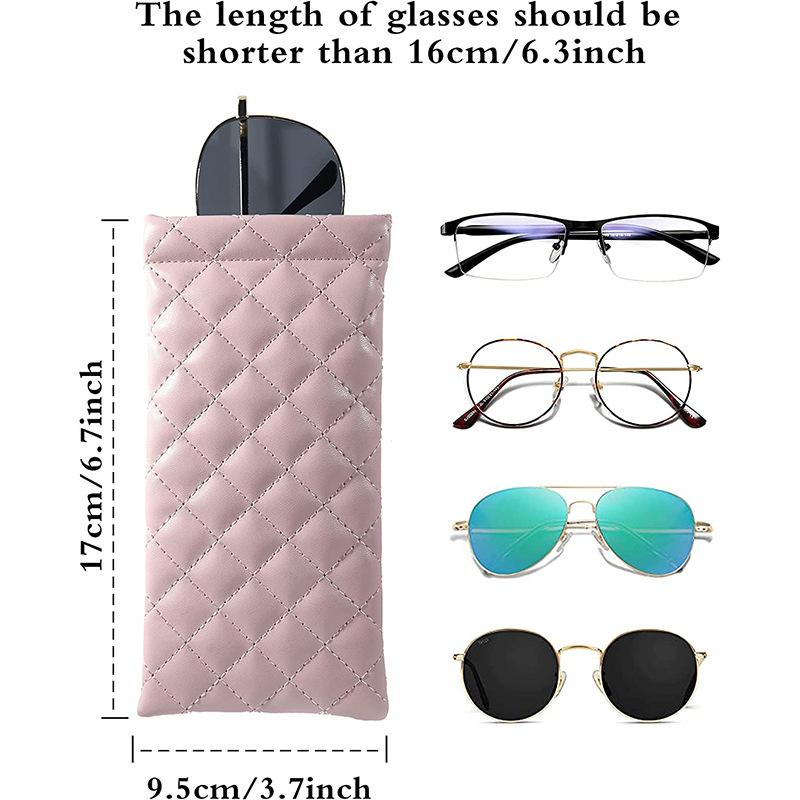 Simple Pu Leather Glasses Storage Bag Automatic Closed Shrapnel Mouth Sunglasses Case Portable Waterproof Eyewear Accessories