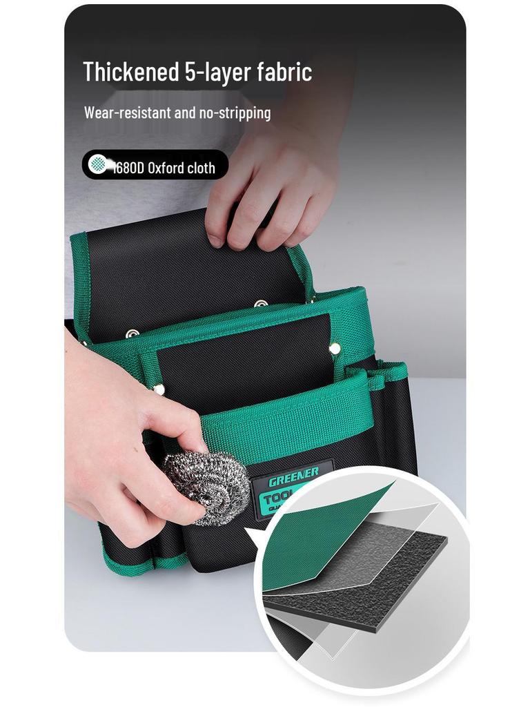 Sturdy Multifunctional Tool Belt Pouch for Electricians & Carpenters