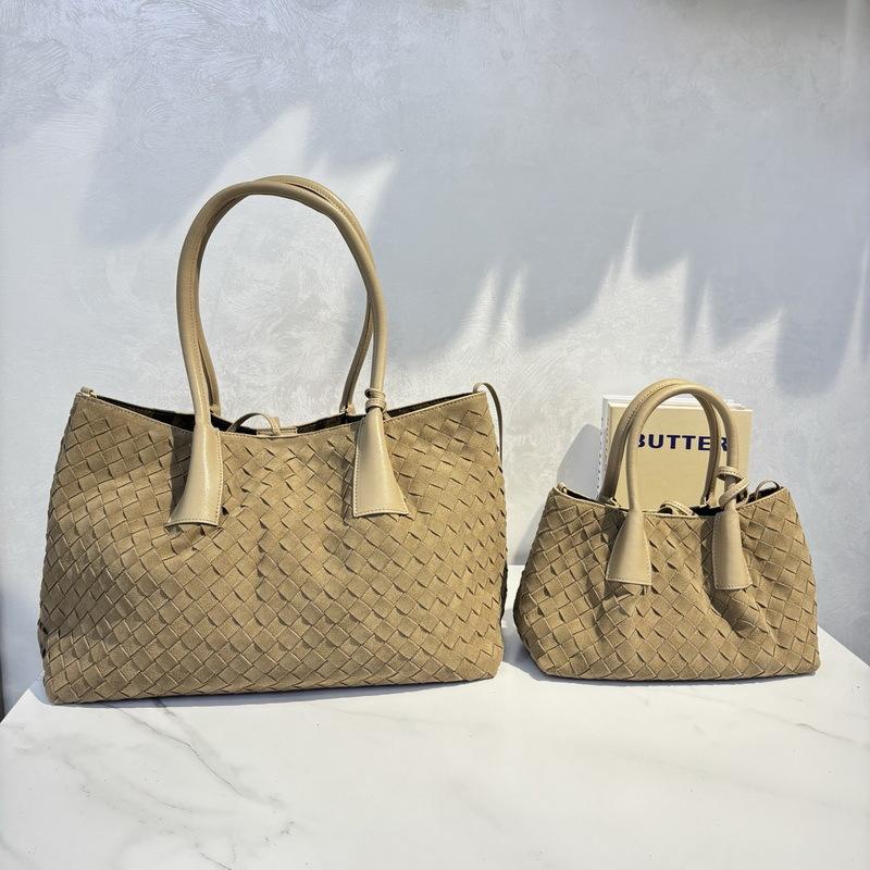 26 Borsa da Donna in Vera Pelle Intrecciata a Mano Tinta Opaca Borsa a Shopper Cesto di Verdura a Spalla
