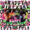 Zombie 4 Set Theme Birthday Balloon Party Set Y2K Decoration Zie Fan Birthday Flag Pulling Balloon Suit Cake Insertion Set New