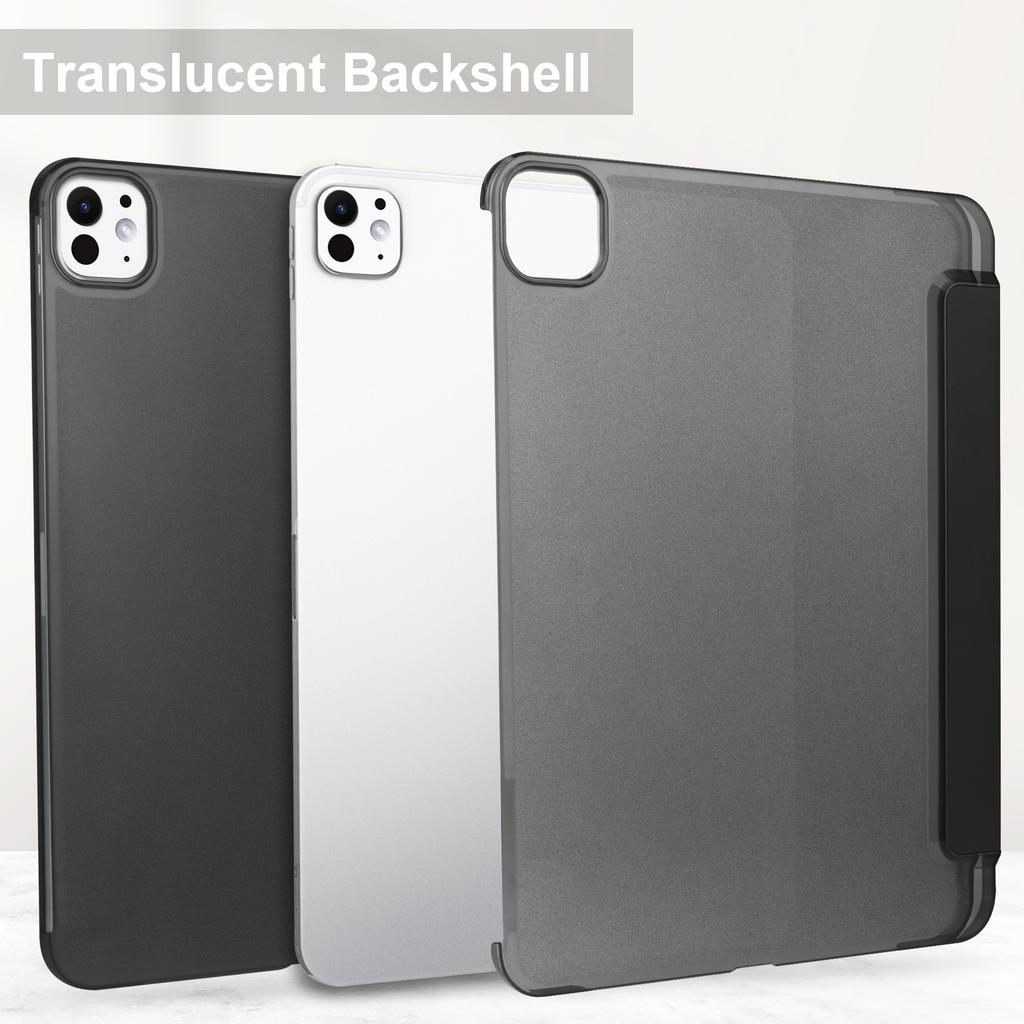 For iPad Pro 11 (2025)/11 (2024) Case Stand PU Leather + PC Matte Back Tablet Case
