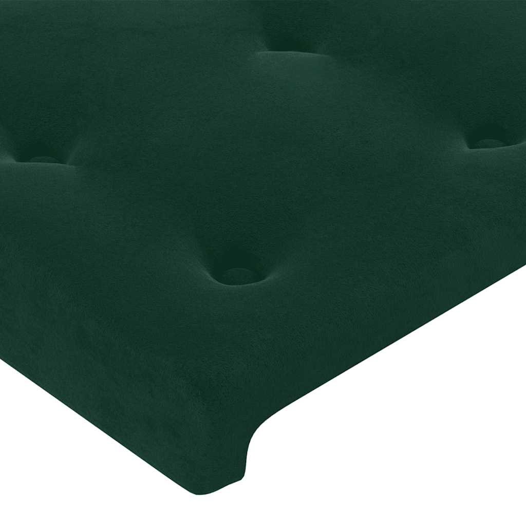 Vidaxl Zagłówek Uszak, Ciemnozielony, 203X16X78/88 Cm, Aksamit