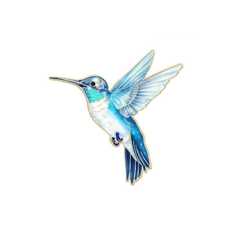 4Pcs Hummingbird Brooches For Women Colorful Birds Enamel Pin Metal Badge Jewelry Clothing Backpack Accessories Friends Gift
