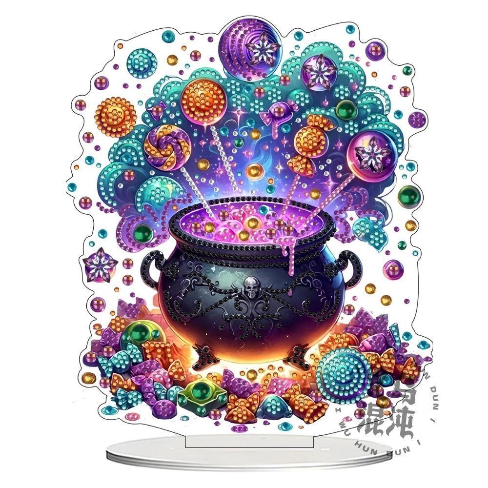 Halloween Diamond Painting Ornament Handmade DIY Crystal Special-shaped Diamond Sticker Diamond Art Desktop Decoration