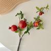 Artificial Pomegranate Fruit Branches & Green Plant Display - Living Room Floral Decoration Vase Ornaments